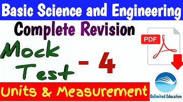 Target 35+ |Complete Revision |Mock Test - 4|Units & Measurement|Basic Science &Engineering RRB ALP2