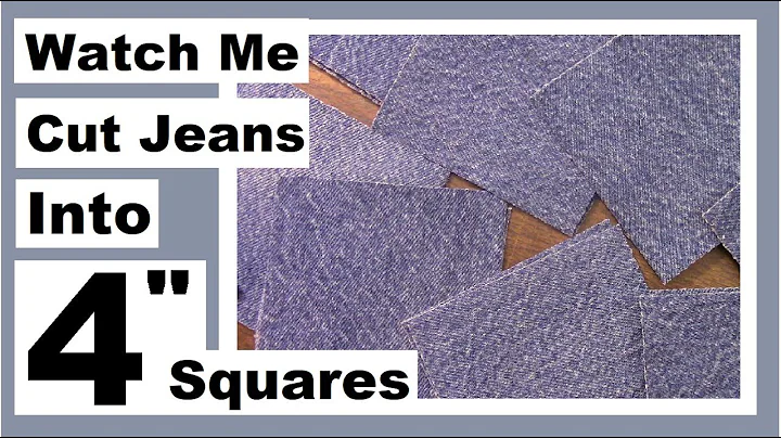Watch Me Cut a Pair of Denim Jeans Into 4" Squares