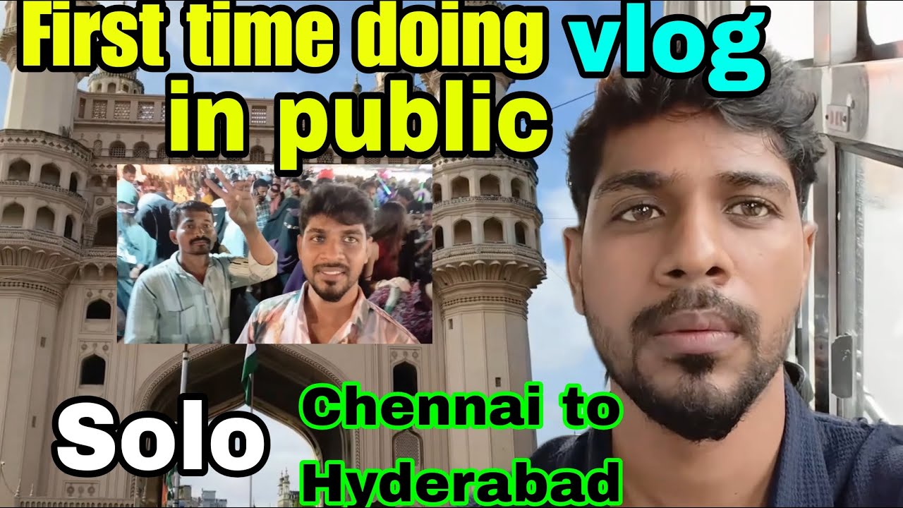 My First Public Vlog (People Were Staring 😳) solo journey from Chennai to Hyderabad. 