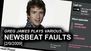 Greg James Plays Multiple Newsbeat Faults Bbc Radio 1 2Nd Sept 2009