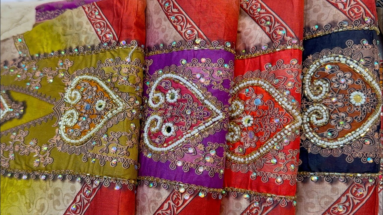 মতি,কাটদানা কাজ করা লাক্সারি কাজের কটন থ্রিপিস নামমাএ দামে | Luxury cotton three piece on sale 