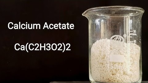 Preparation of Calcium Acetate [ Ca(C2H3O2)2 ]. From Egg shell.