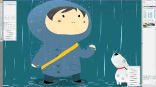 Rainy Days / Time-lapse drawing in Adobe Illustrator
