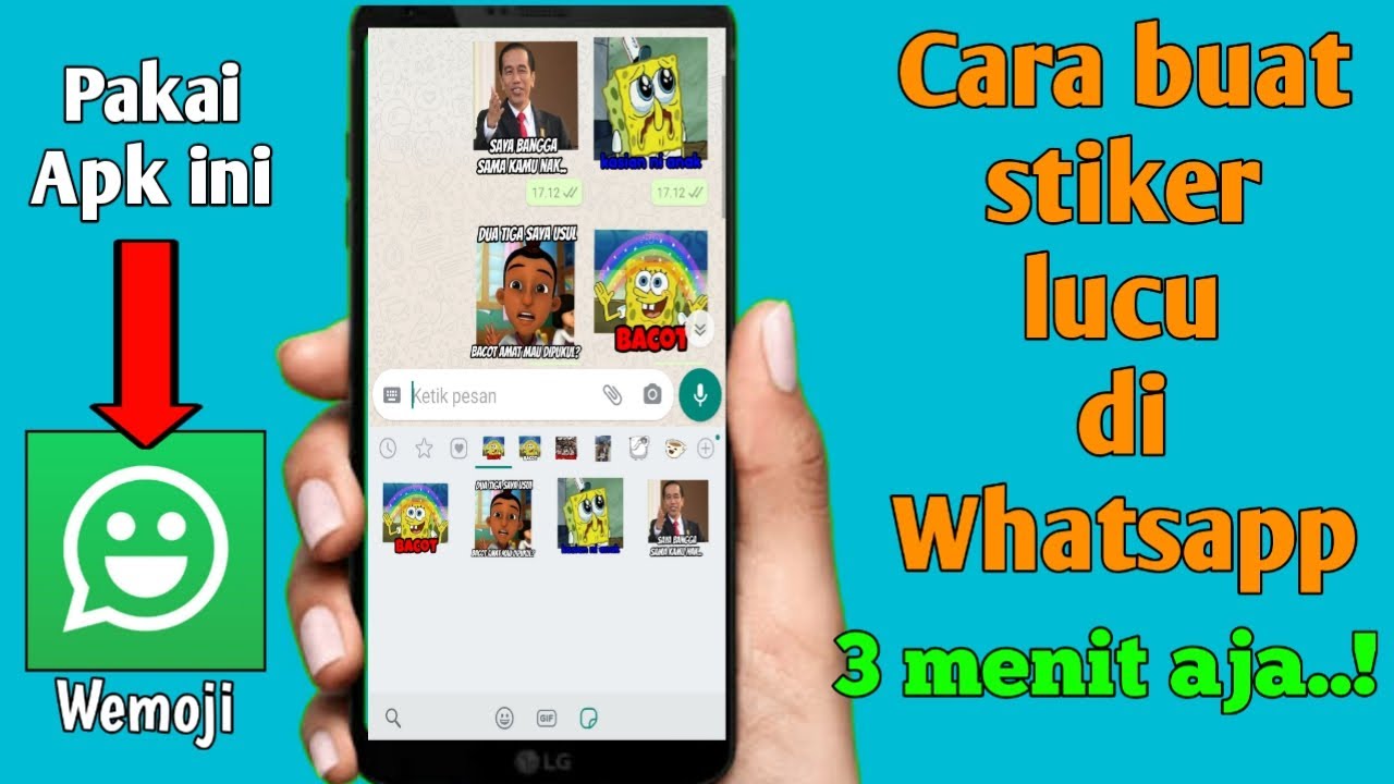  CARA  MEMBUAT  STIKER  lucu di WHATSAPP  YouTube