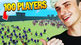 I hosted a 100 Player ARMY BATTLE  ⚔️ The Winner Got 😮(Roblox)