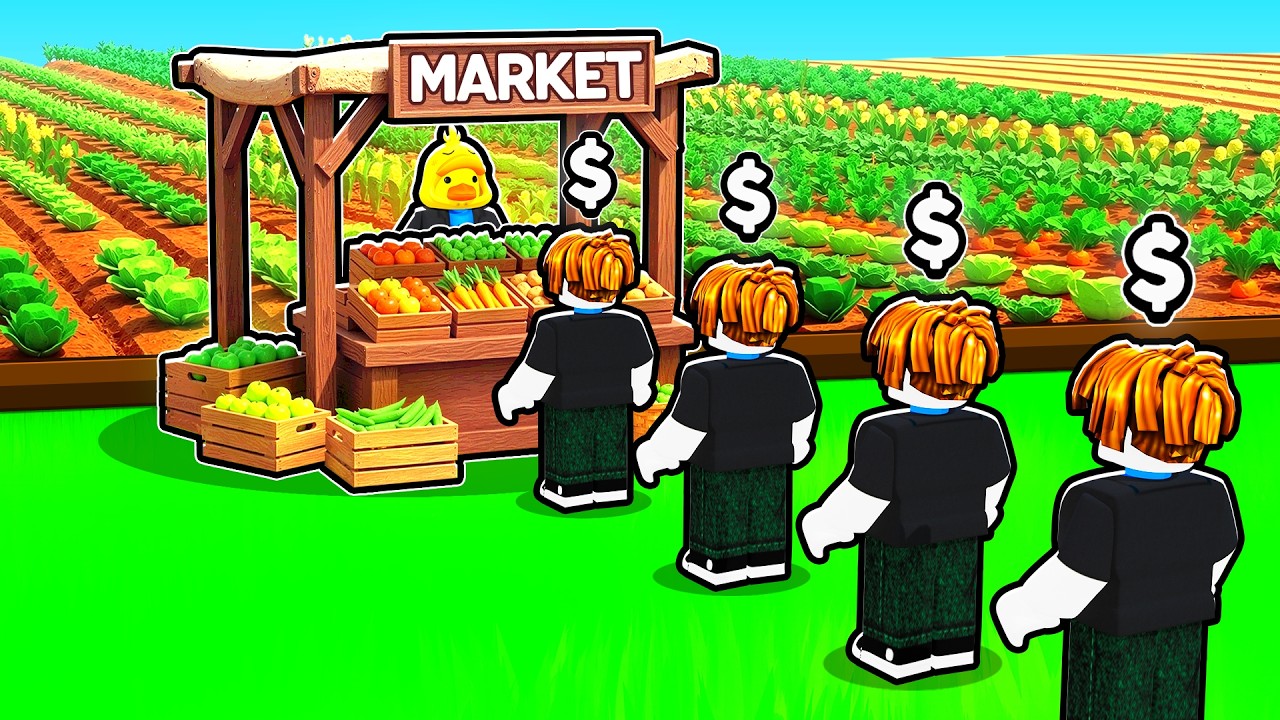I Built MAX LEVEL Farmer's Market and Sold MILLIONS of Crops in Roblox!