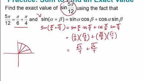 Sum and Difference Formulas for Sine, Cosine and Tangent