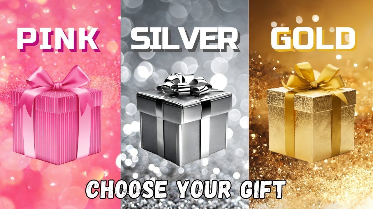 Choose Your Gift 🎁😍🤩🤮 3 gift box challenge Pink, Silver or Gold 💗🤍💛 