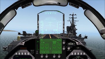 [X-Plane] F-18 Catshot Takeoff and Aircraft Carrier Landing