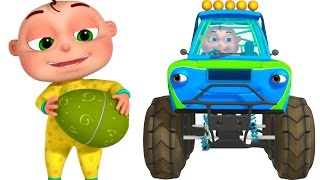 Five Little Babies Driving Transport Vehicles | Surprise Eggs Kids | Monster Truck Fire Truck