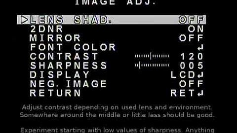 Turnigy Micro FPV Camera 600TVL (CM-YN3130CH) settings