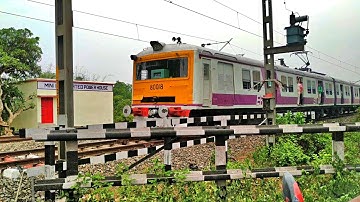 Superfast New Painted TWL EMU Local crossing Rail Gate || Eastern Railway