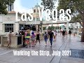 LAS VEGAS - Walking the Strip, Bellagio Fountain to the Luxor, in 110F/43C heat! (July 2021) ☀️🚶‍♂️