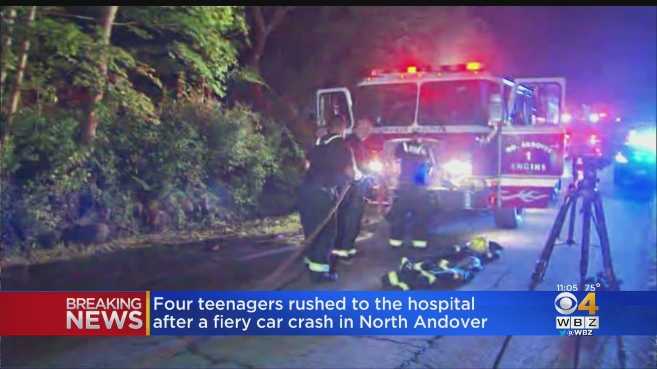 Four Teenagers Rushed To Hospital After Fiery Crash In North Andover ...