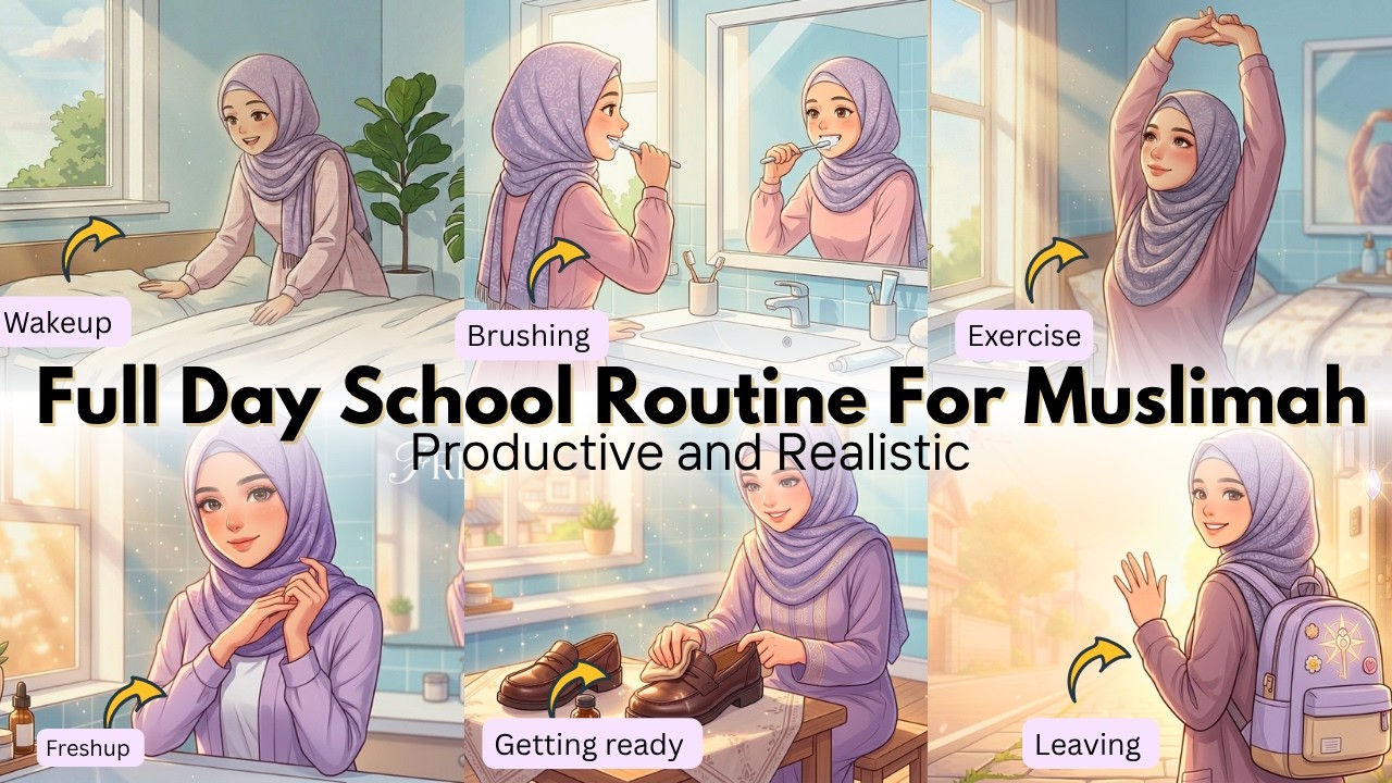 Realistic & Productive Full Day School Routine for Muslimah ...