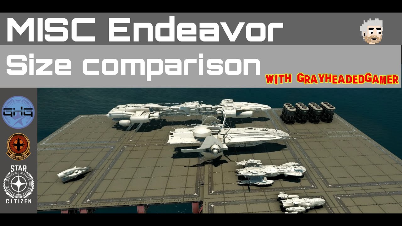 Star Citizen Island - MISC Endeavor size comparison - YouTube