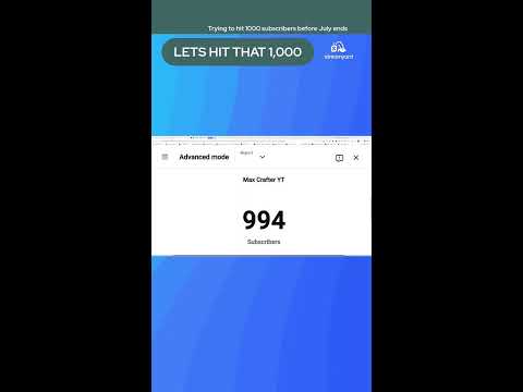 Subscriber Count LIVE Road to 1000 SUBSCRIBERS!