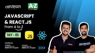[LIVE] DAY 05 - JavaScript & React.Js | A to Z  | COMPLETE in 7 - Days