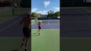 Luciano Darderi Rips Forehands in Practice with @joshhublitz #tennis #darderi #indianwells #atp