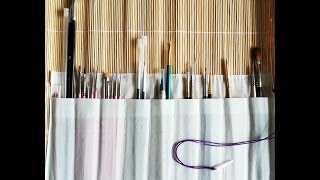 Мои художественные кисти и чехол / My paint brushes and Case
