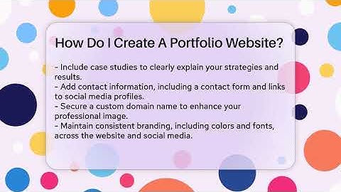 How Do I Create A Portfolio Website? - Everyday-Networking