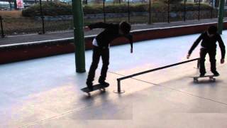 Kosy Kickflip Backside Lipslide on a Flatbar Echo/Clone Effect