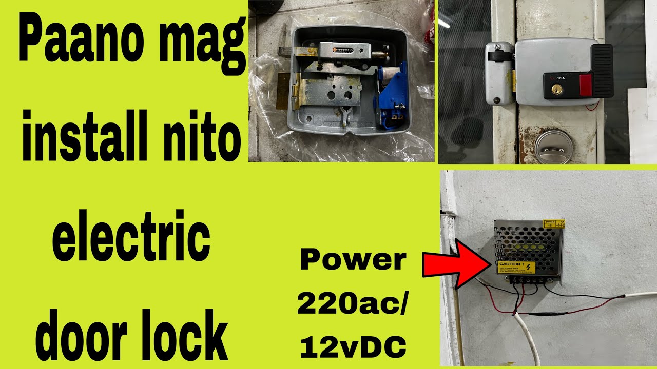 Paano mag install nito electric door lock YouTube