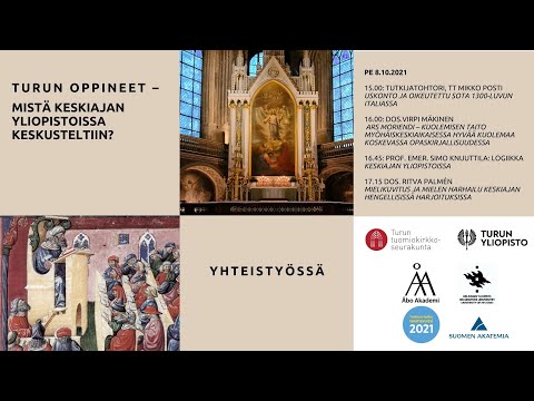 Turun oppineet — elämää keskiajan yliopistossa -seminaari, perjantain 8.10. luennot