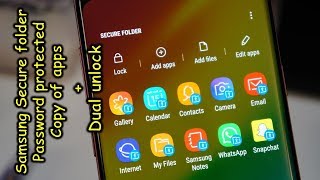 samsung secure folder - password protected copy of apps and dual fingerprint unlock