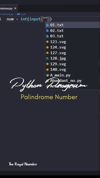 Write a Program to Print Palindrome Numbers | The Royal Coding # ...