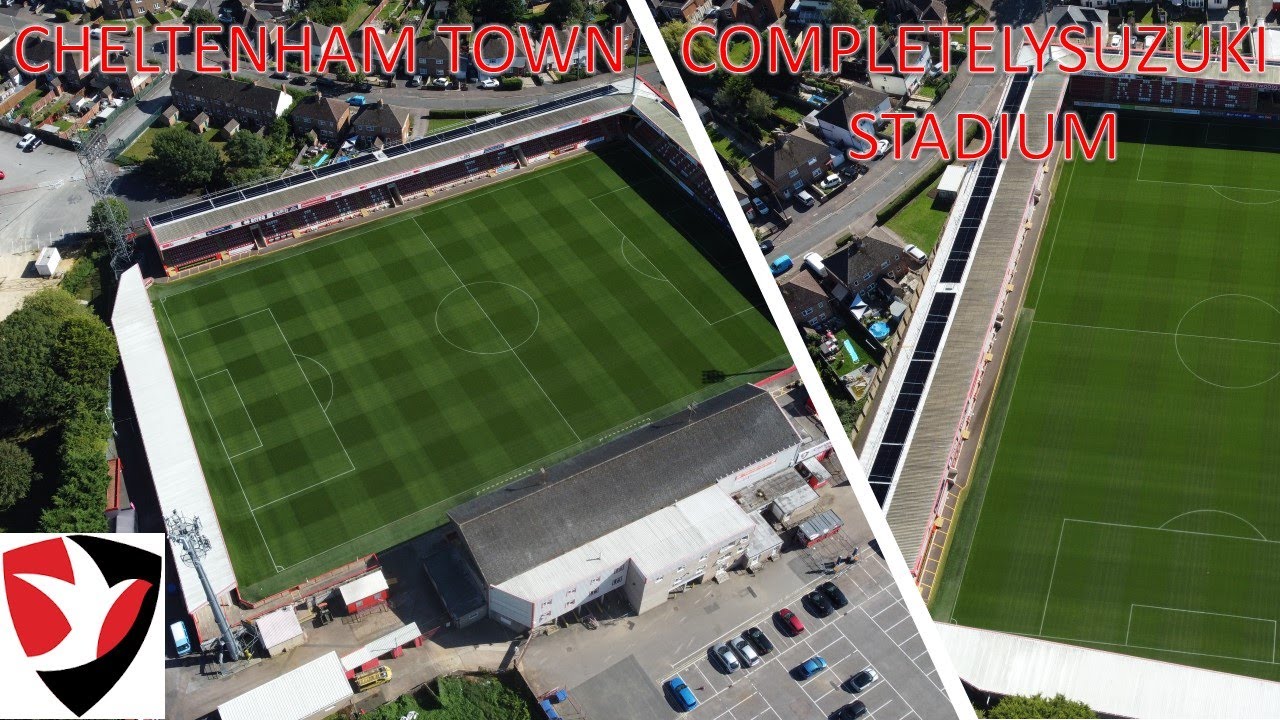 Ep33. Completely-Suzuki Stadium, by drone. Home of Cheltenham Town. In League 1 for the 23/24 season