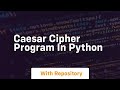 caesar cipher program in python