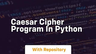 caesar cipher program in python
