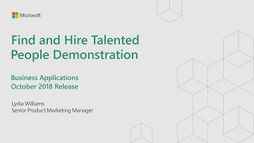 Find and hire talented people demo | Dynamics 365 for Talent