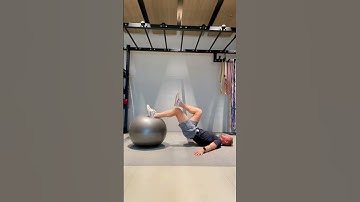 Stability Ball Single Leg Hamstring Curls