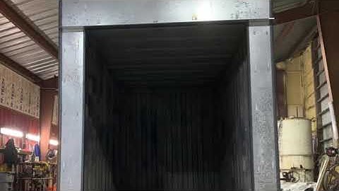 Used Shipping Container with Rollup Door Modification