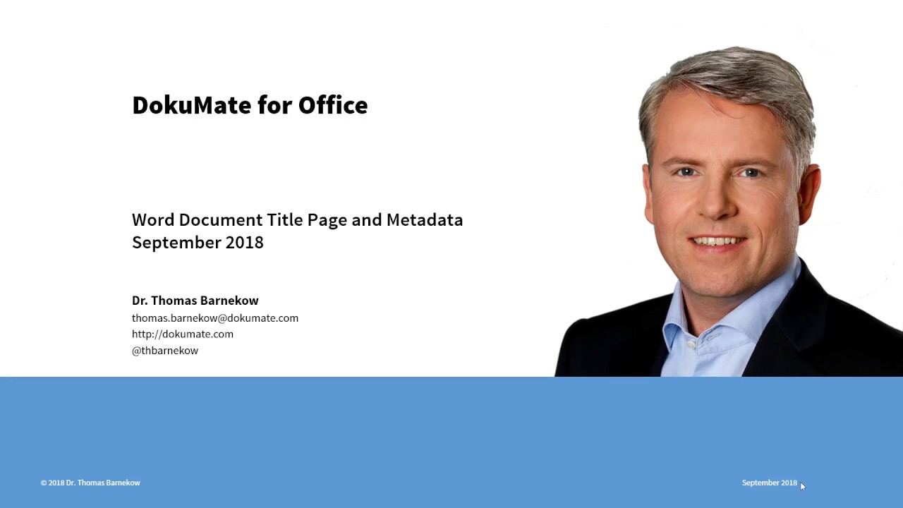 DokuMate: Word Document Title Page and Metadata