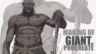 MAKING OF: GIANT in PROCREATE. Timelapse(Speedpaint). NORUIMON