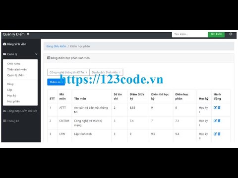 Video Code web quản lý điểm sinh viên bằng php thuần mô hình... - YouTube