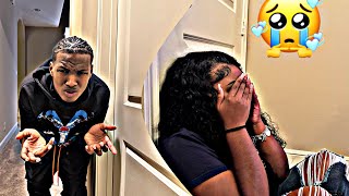 Crying with the door locked prank *he cared*🥹