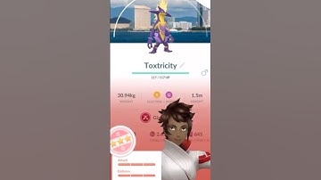 💯100 IV Background GMAX Toxtricity CAUGHT In Pokemon Go!💯 #shorts #pokemon