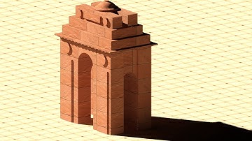 India Gate (New Delhi) 3D Model Training, AutoCAD 3D Modeling Tips - Qasim Danish