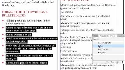 Adobe InDesign CS5.5 - Paragraph Formatting Tutorial