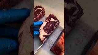 how to cut ribeye steak #cookingtips #steak #grilltime #food #cooking #ribeye #steaktips #shorts #fy