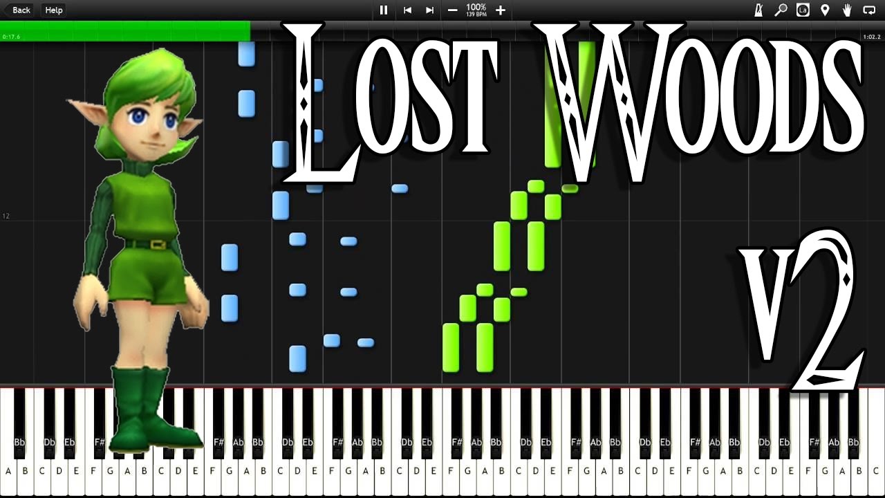 Zelda Ocarina Of Time Lost Wood V2 Synthesia Youtube