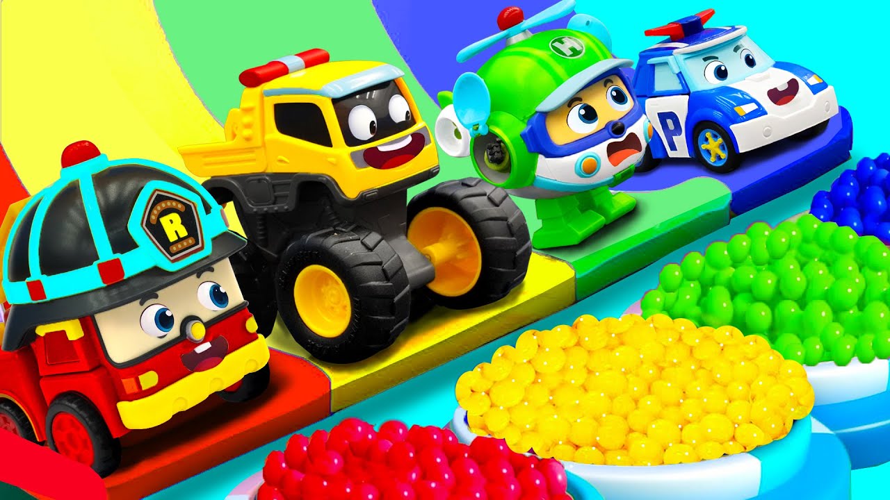 Car Garage Adventure | Police Car, Fire Truck and Helicopter Rescue Mission | Dinky TV