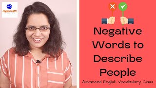 English Vocabulary: Negative Words to Describe a Person | English Speaking Course Online