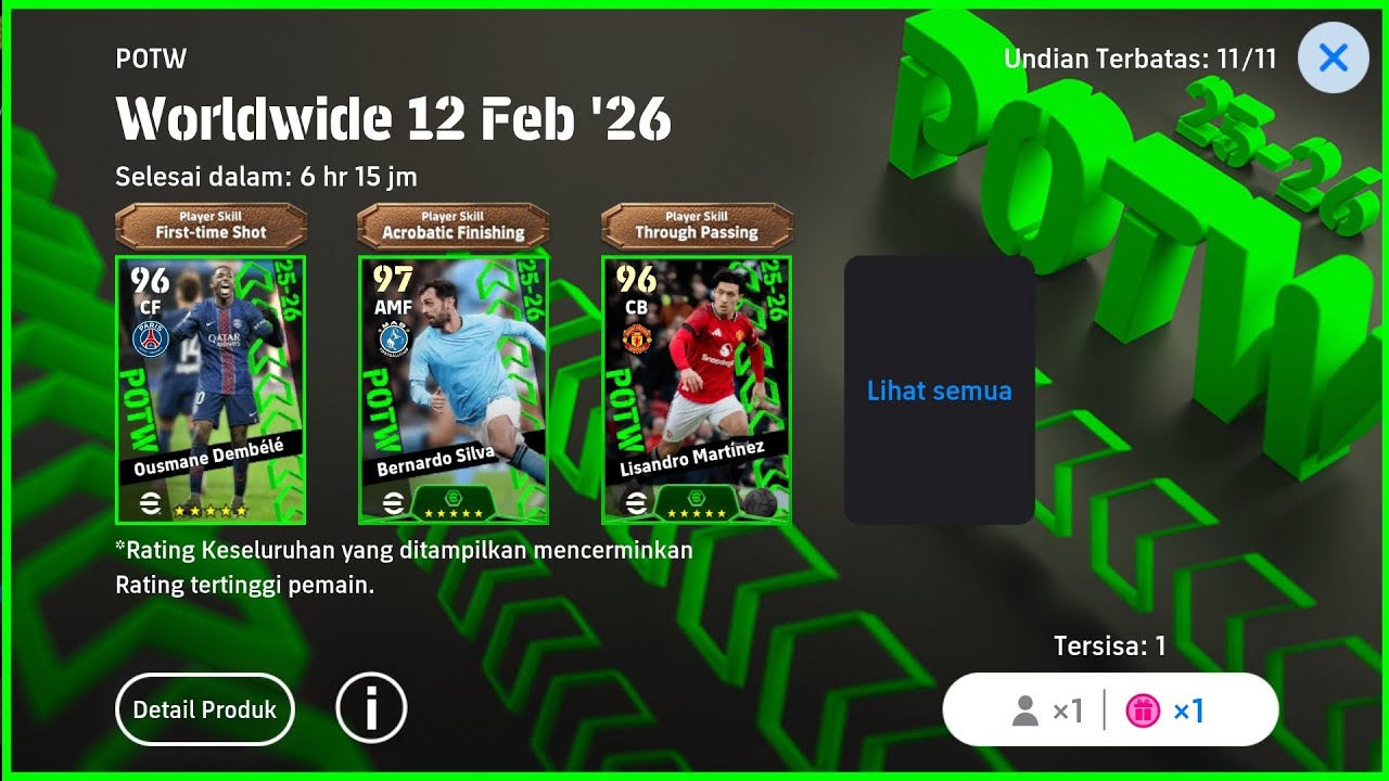 GACHA POTW WORLDWIDE EFOOTBALL 2026 MOBILE