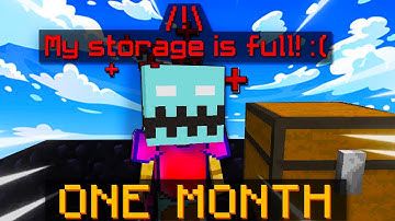 1 MONTH AFK with BEST MINIONS in Hypixel Skyblock!