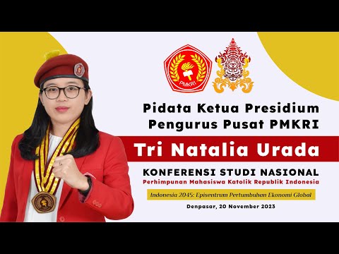 Pidato Ketua Presidium Tri Natalia Urada pada Konferensi Studi Nasional PMKRI Denpasar Tahun 2023